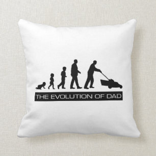 The Evolution of Dad Throw Pillow