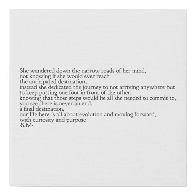 The Evolution of life, Poetry on Canvas to inspire (Front)