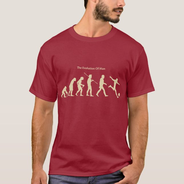 The Evolution of Man (Soccer) T-Shirt (Front)