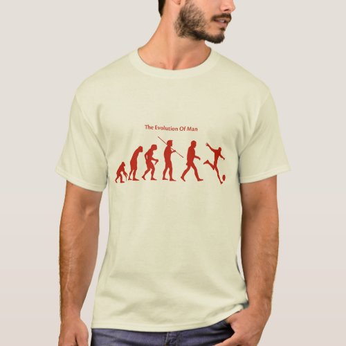 The Evolution of Man Soccer T_Shirt