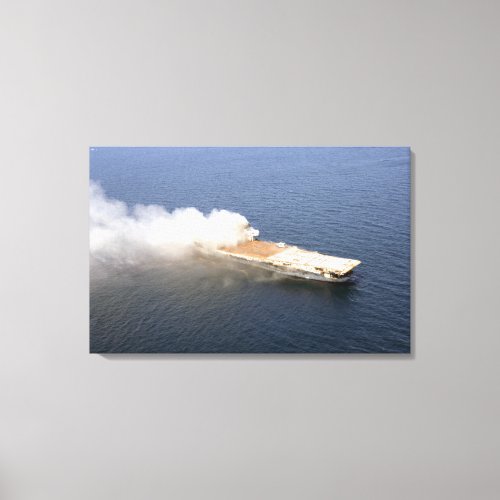 The ex_Oriskany a decommissioned aircraft carr Canvas Print