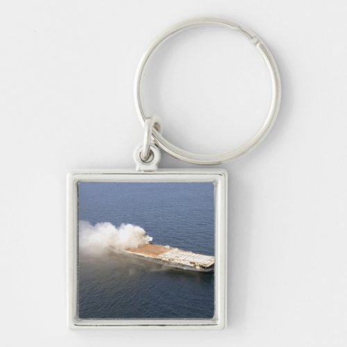 The ex_Oriskany a decommissioned aircraft carr Keychain