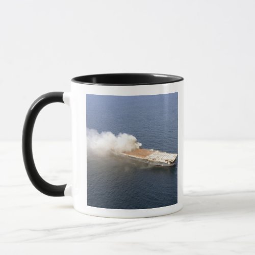 The ex_Oriskany a decommissioned aircraft carr Mug