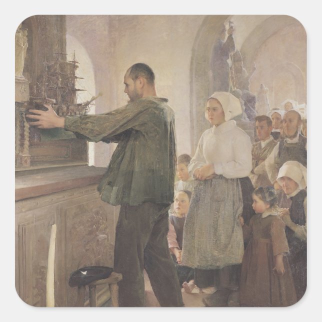 The Ex Voto, 1898 Square Sticker (Front)