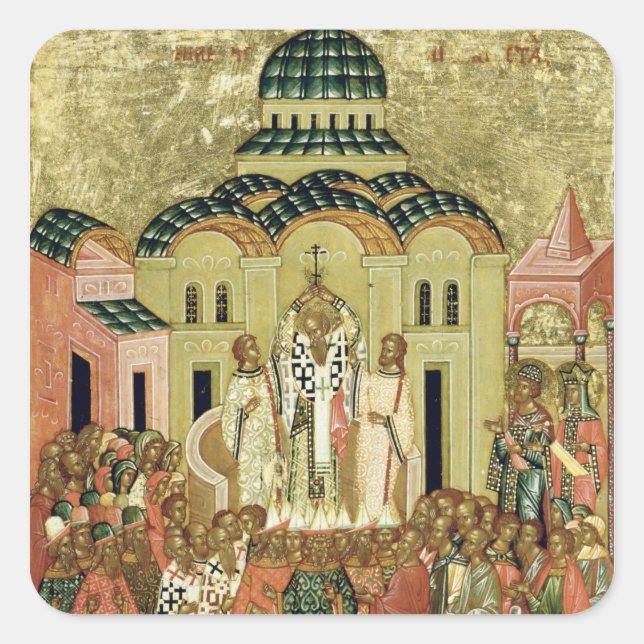 The Exaltation of the Cross Square Sticker (Front)