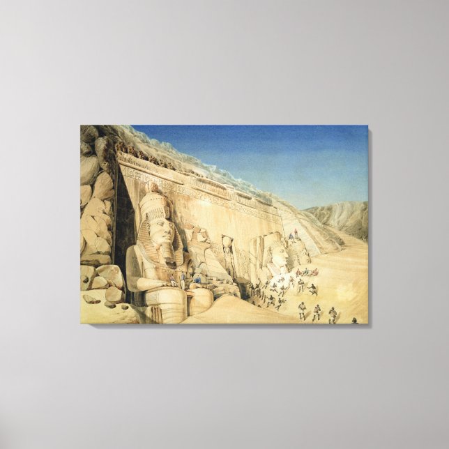 The Excavation of the Great Temple of Ramesses II, Canvas Print (Front)