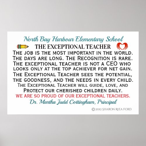 The Exceptional Teacher Poster