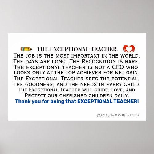 The Exceptional Teacher Poster REVISED