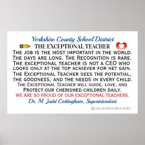 The Exceptional Teacher Poster REVISED