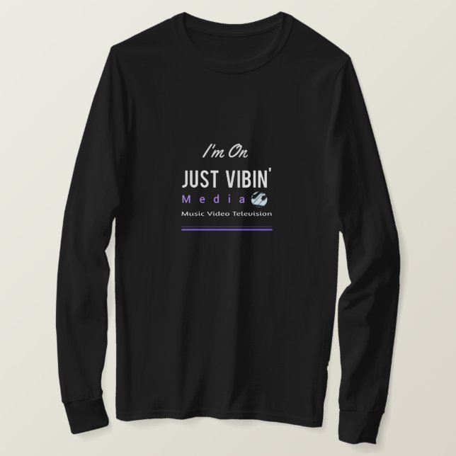 The Exclusive Just Vibin' Media Artist T Shirt (Design Front)