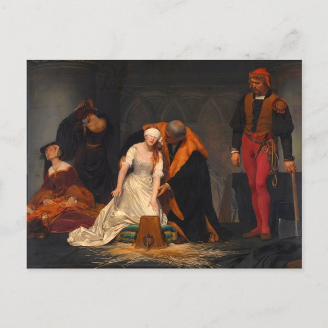 The Execution Lady Jane Grey Paul Delaroche 1833 Postcard (Front)