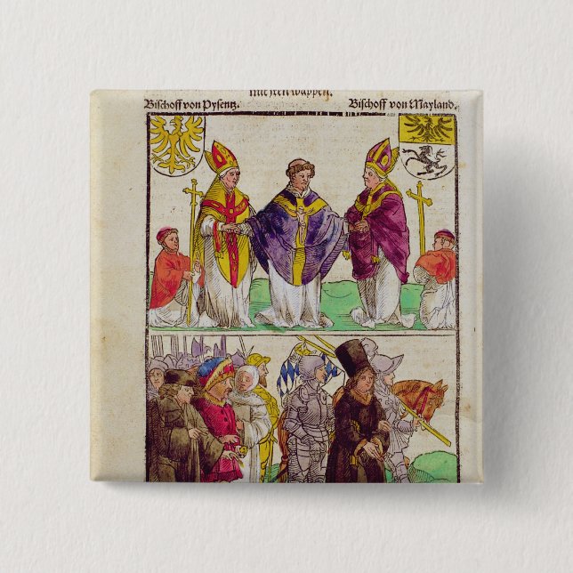 The execution of Jan Hus Button (Front)