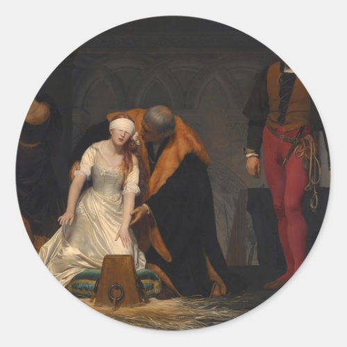 The Execution of Lady Jane Grey Classic Round Sticker