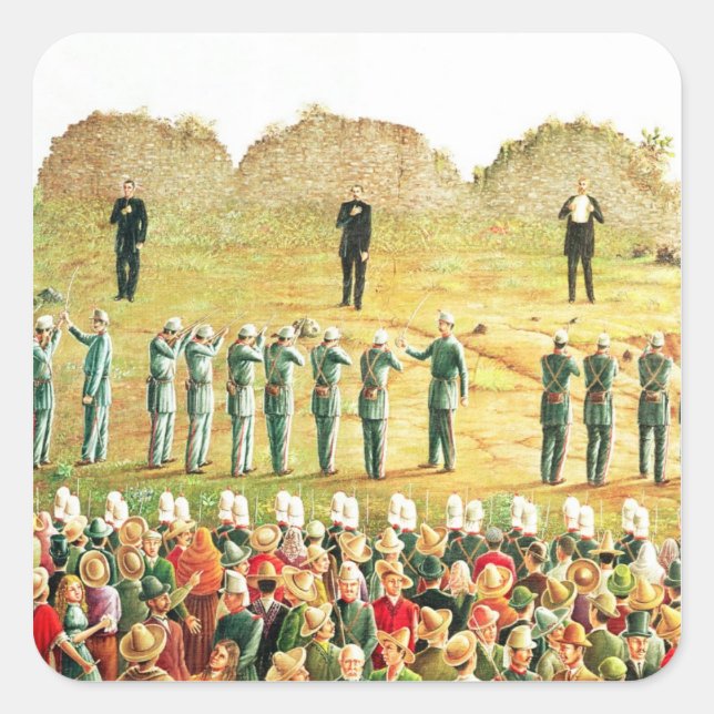 The Execution of Maximilian I Square Sticker (Front)