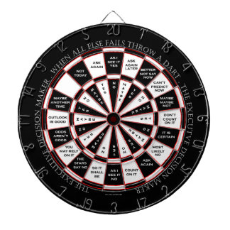 The Executive Decision Maker Magic 8 Ball Style Dartboard