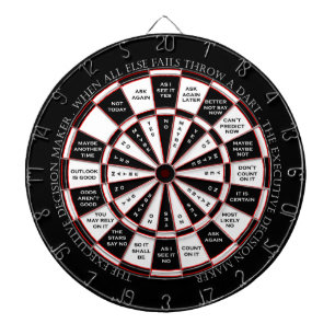 The Executive Decision Maker Magic 8 Ball Style Dartboard With Darts