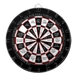 The Executive Decision Maker Magic 8 Ball Style Dartboard With Darts