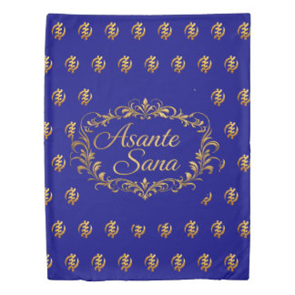 "The Executive Muse" Asante Sana Gold Adinkra Heri Duvet Cover