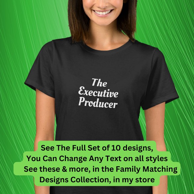 The Executive Producer, etc Matching Music Family  T-Shirt (Creator Uploaded)