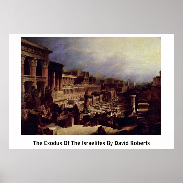 The Exodus Of The Israelites By David Roberts Poster (Front)