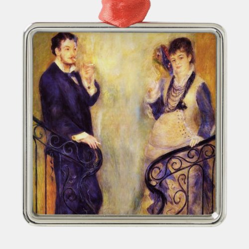 The Expectant Couple Renoir Metal Ornament