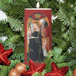 The Expectant Madonna with St. Joseph 3"x6" Pillar Candle