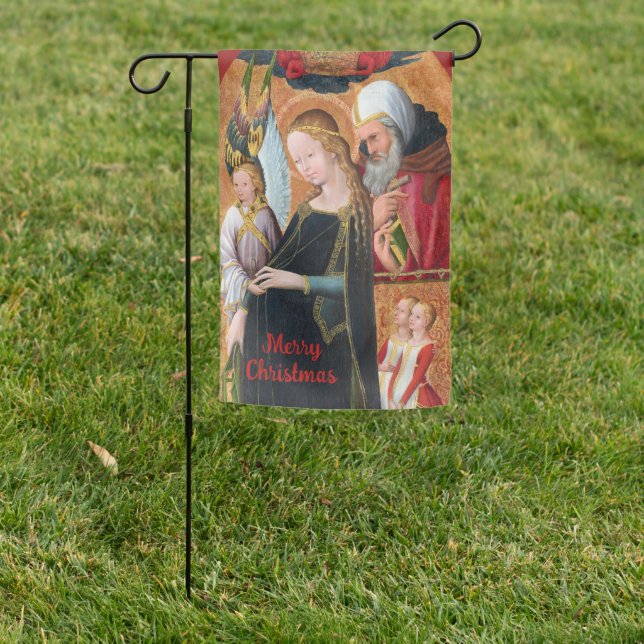 The Expectant Madonna with St. Joseph Holiday Garden Flag (In SItu)