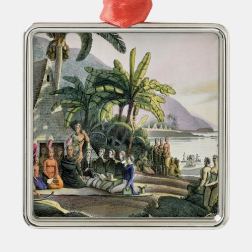 The Expedition Party and King Kamehameha I Metal Ornament
