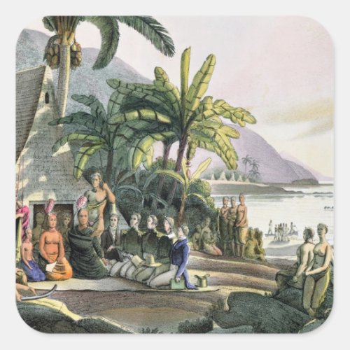The Expedition Party and King Kamehameha I Square Sticker