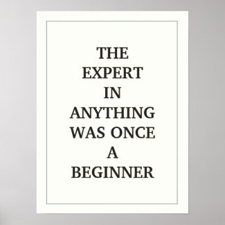 THE EXPERT  IN ANYTHING WAS ONCE A BEGINNER POSTER