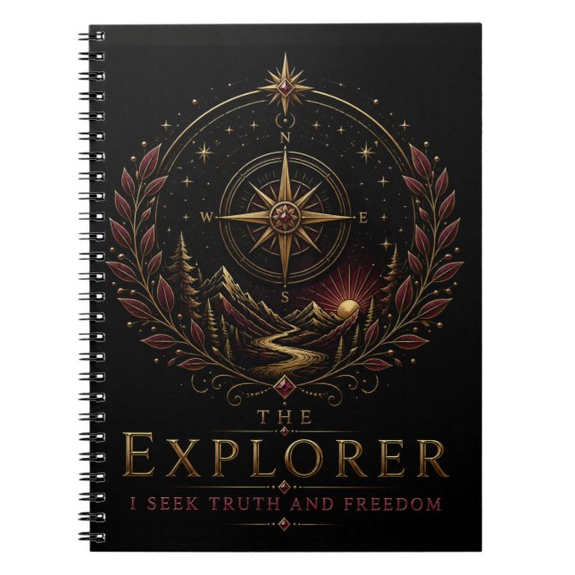 The Explorer Archetype Self-Discovery Notebook (Front)