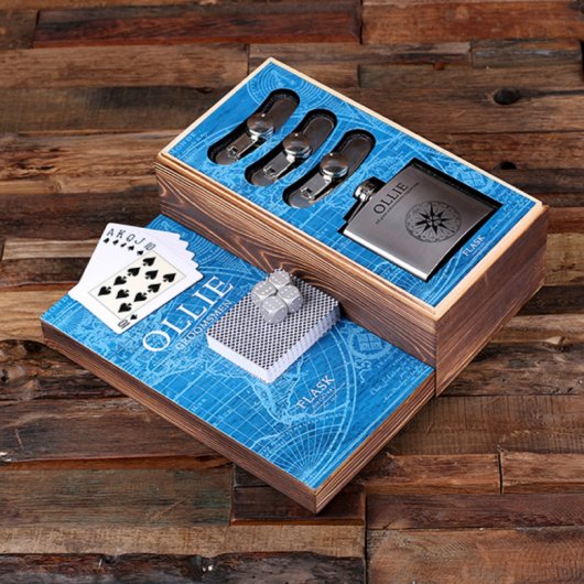 The Explorer Game Night Gift Set & Flasks (Top)