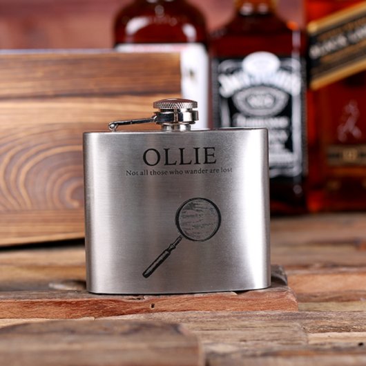 The Explorer Square Game Night Gift Set & Flasks (Front)