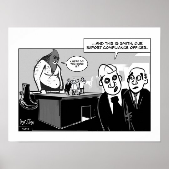 The Export Compliance Officer Poster Zazzle com