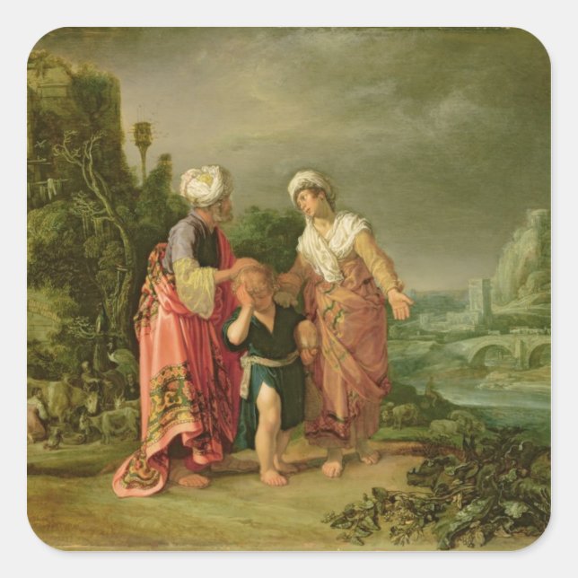 The Expulsion of Hagar, 1612 Square Sticker (Front)
