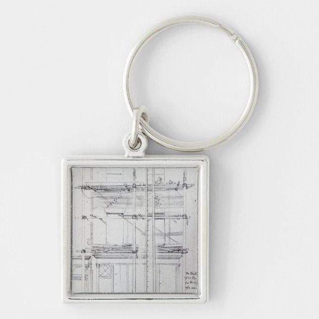 The exterior of Issac's House being painted Keychain (Front)