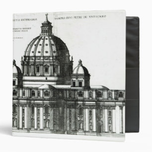 The Exterior of St. Peter's Basilica in Rome 3 Ring Binder