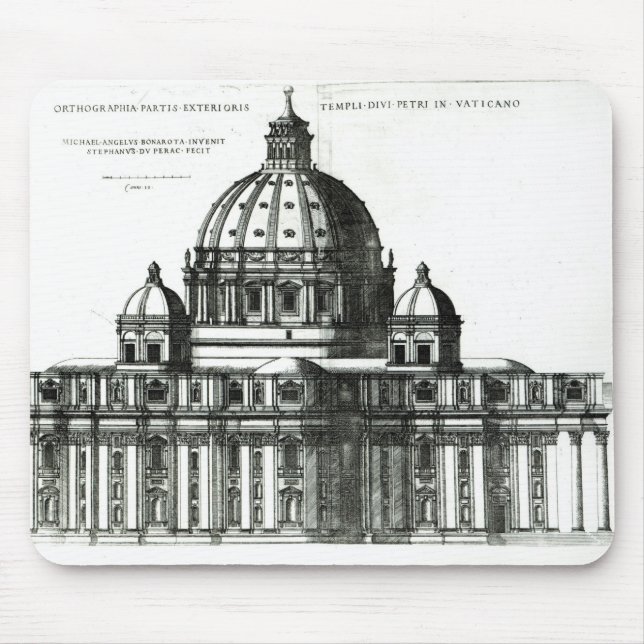 The Exterior of St. Peter's Basilica in Rome Mouse Pad (Front)