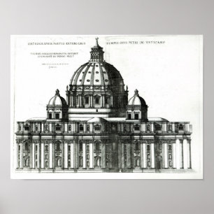 The Exterior of St. Peter's Basilica in Rome Poster