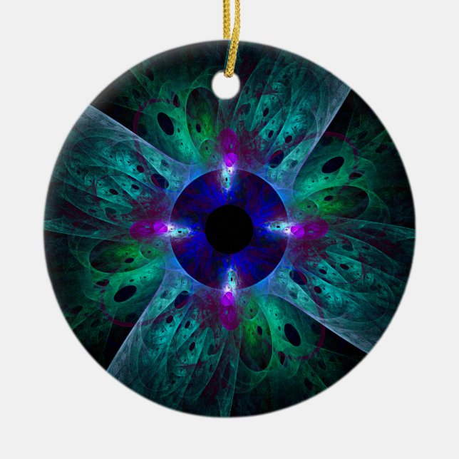 The Eye Abstract Art Circle Ornament (Front)