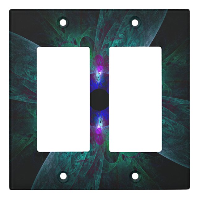 The Eye Abstract Art Double Rocker Light Switch Cover (Front)