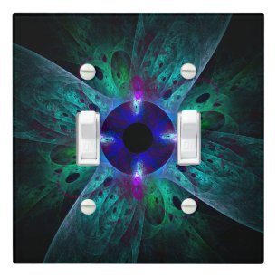 The Eye Abstract Art Double Toggle Light Switch Cover