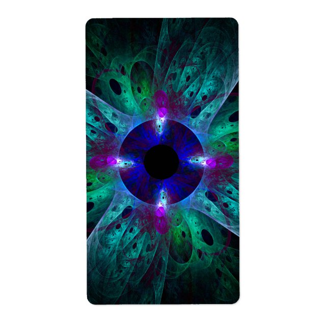 The Eye Abstract Art Fractal Label (Front)