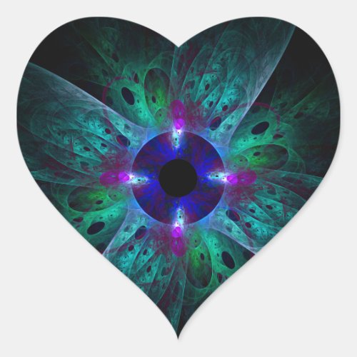 The Eye Abstract Art Heart Sticker