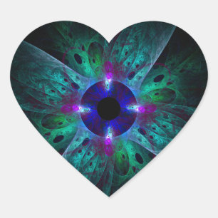 The Eye Abstract Art Heart Sticker