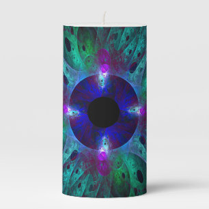 The Eye Abstract Art Pillar Candle