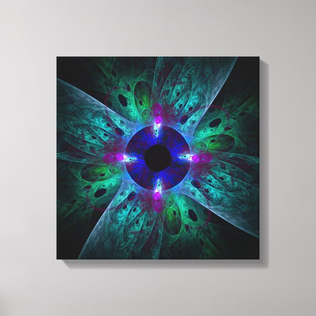 The Eye Abstract Art Quad Canvas Print (Front)
