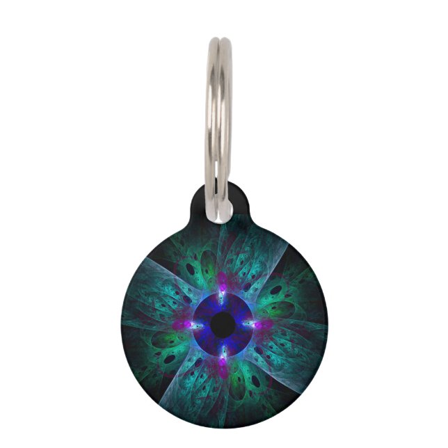The Eye Abstract Art Round Pet Tag (Front)
