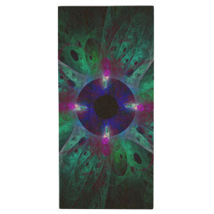 The Eye Abstract Art Wood Flash Drive