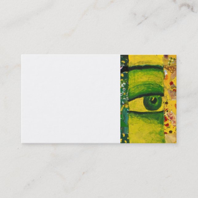 The Eye - Gold & Emerald Awareness Business Card (Front)
